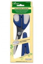 The serrated edge provides easy cutting as fabrics are held in place without slipping.  Easily cuts through multiple layers of fabric including cutting pieces for patchwork projects.