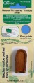 Shaped naturally for a perfect fit. Needles can be pushed from tip and sides.  Two layers of leather for increased safety.  Comes in small or medium size.