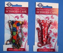 Beautifully designed floral pattern with enameled and screen finish.  Highlight your favorite heirloom  scissors.